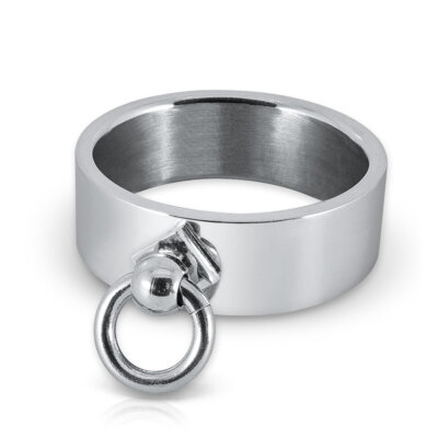 Slave-Ring silber Edelstahl Gothic SM Bondage Punk Metal Motiv ''Story of O'' 