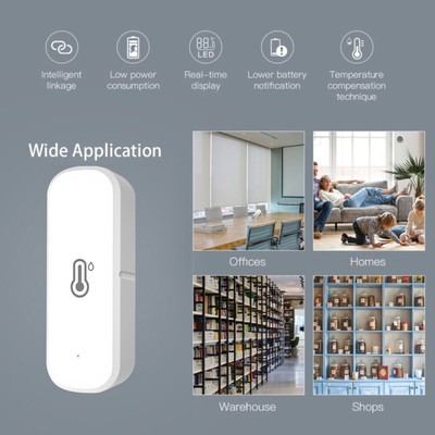 NEW Tuya ZigBee Smart Temperature And Humidity Sensor Battery Powered ZigBee Sma