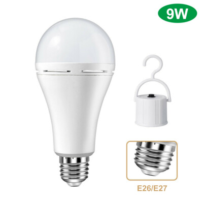 E27 Emergency Bulbs Rechargeable LED Light with Battery Backup Smart Lamp W/Hook