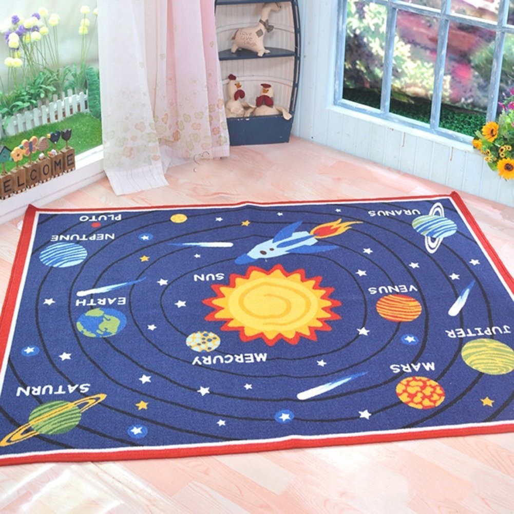 Wonderful Space Stars Rocket Planets Solar System Large Area Children S Bedroom Rug In Matlock Derbyshire Gumtree
