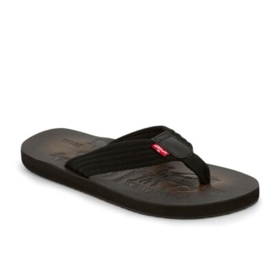 

Мужские сандалии Levi-#39;s Two Horse Casual Flip-Flop Водонепроницаемая обувь без шнуровки, Черный