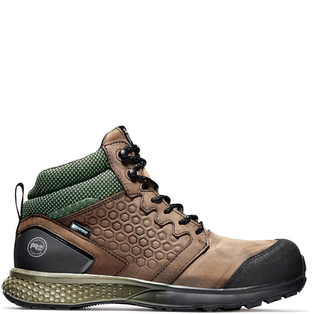 

Мужские водонепроницаемые ботинки Timberland REAXION COMPOSITE TOE коричневого/зеленого цвета TB0A1ZRC-214, Brown/green, Reaxion