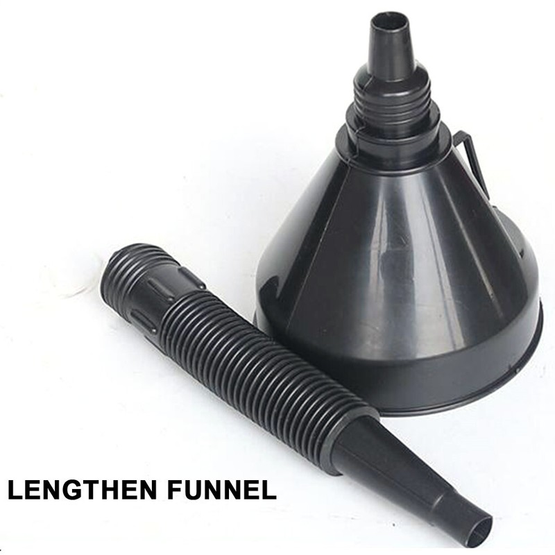 Flexible Large Funnel Oil Water Gas Fuel Spout Funnel for Car Motorcycle Boat 