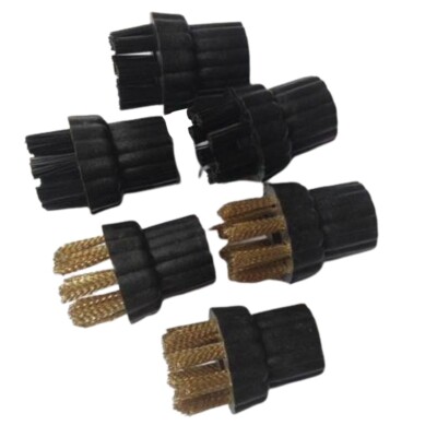 Dampfreiniger Bürste Bürstenkopf 4x3cm Ersatz Ersatzteile Fittings 6pcs/Set