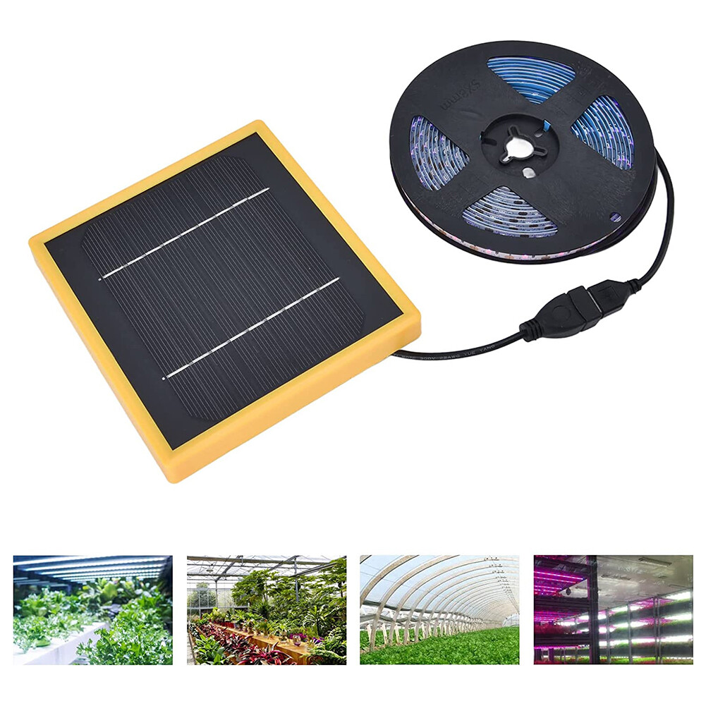 Solar SMD 2835 LED Plant Grow Light Strip Full Spectrum 5V 5W Growing Phyto Lamp