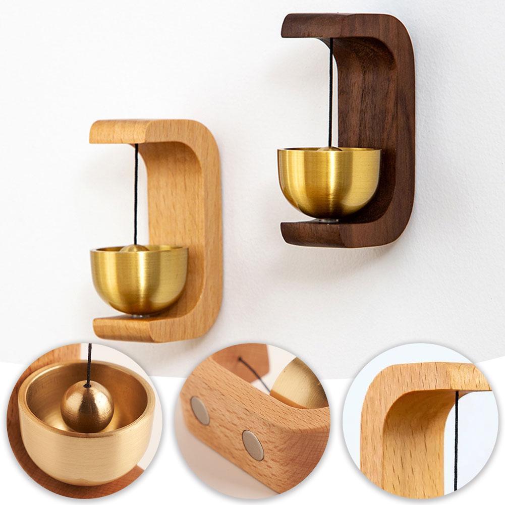 Wind Chime Door Bell Entrance Bell Magnetic Wooden for Coffe