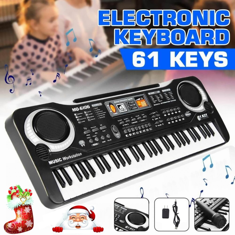 61 Keys Digital Music Electronic Keyboard Piano Kids Musical