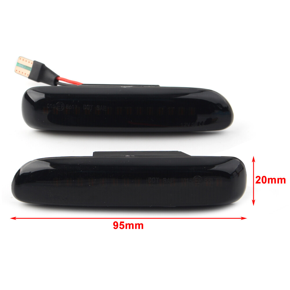 For BMW 3 Series E46 LED Sequential Dynamic Side Marker Turn Signal Light Black