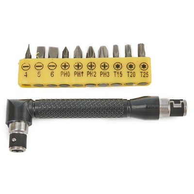 L-Shaped Angle Head Tool Wrench Twin Driver Screwdriver Bit Torx Flat Bits Set