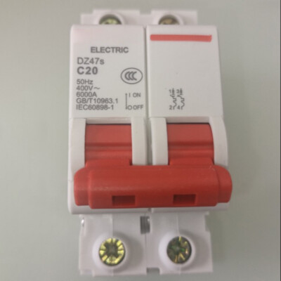 2Pcs For DELIXI DZ47s C20 2P 20A Air Switch Circuit Breaker