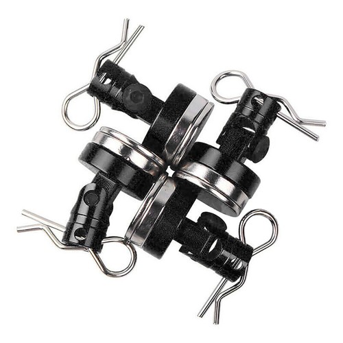4x Magnetic Invisible Body Post Mount with R clips for 1/10 RC Car etc...