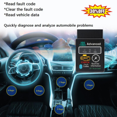OBD2 Car Bluetooth Code Scanner Reader ELM327 Automotive Diagnostic Tool New