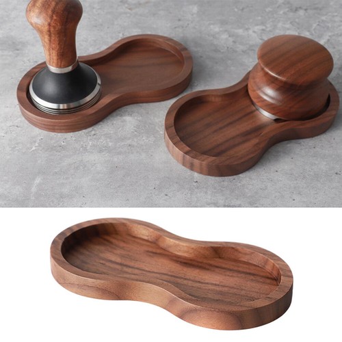51mm/53mm/58mm Coffee Tamper Holder Filter Stand Walnut Espresso Distributor mat