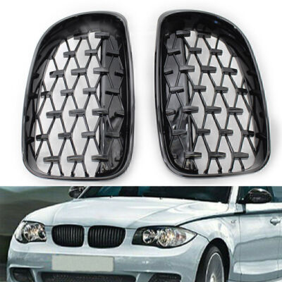 Black  Meteor Front Grille For BMW E81 E82 E87 E88 1 Series 2008-2011 09 US
