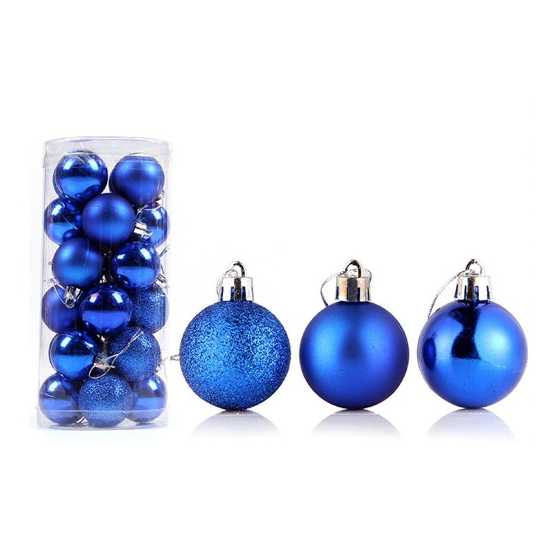 US Christmas Hang Balls Xmas Tree Ornaments Hanging Ball Shatterproof 24Pack/Box
