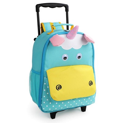Zoo 3-Way Suitcase Luggage or Rolling Backpack with wheels, Medium Unicorn
