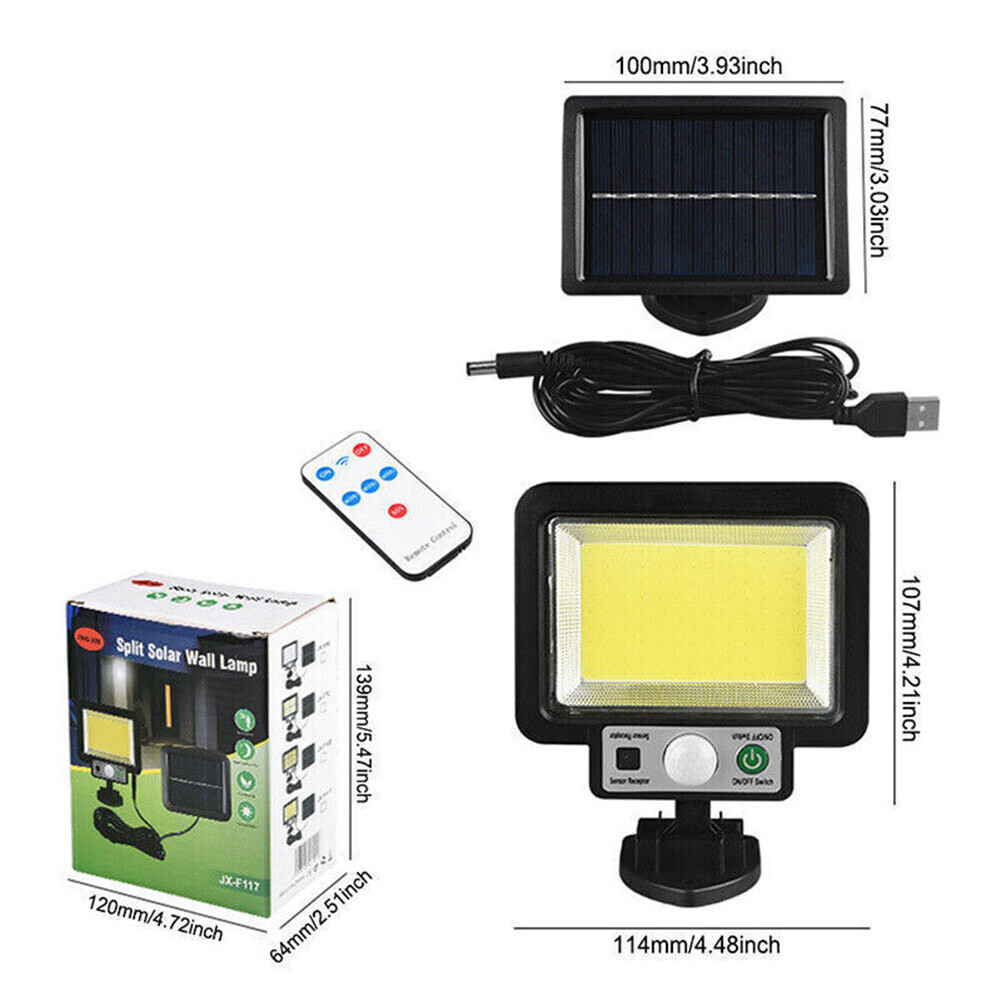 1200000lm LED Solar Street Light Security Flood Lamp Motion Sensor Outdoor Wall