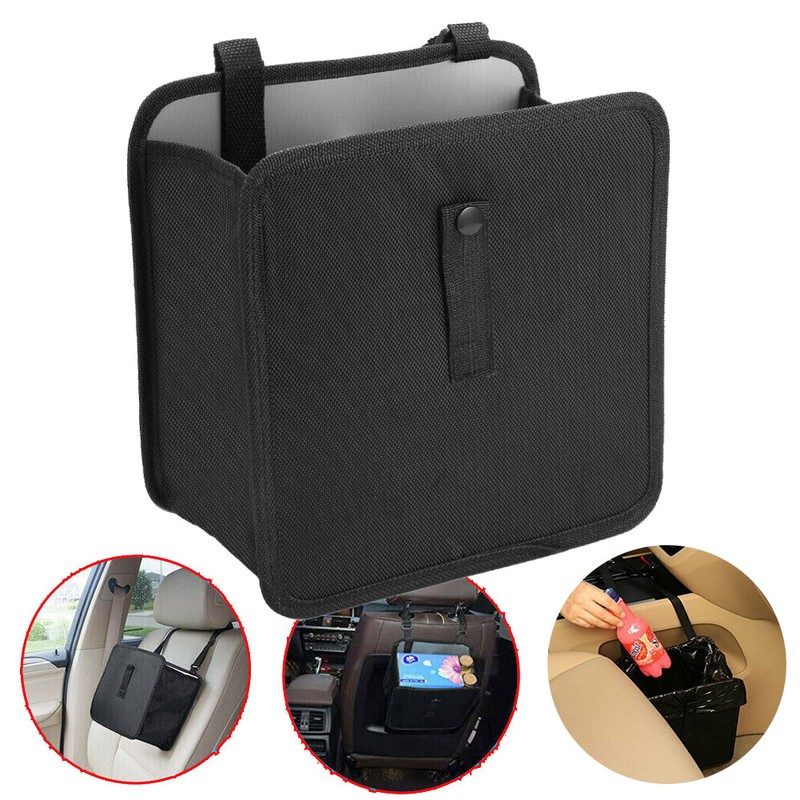 Foldable Car Trash Can Garbage Litter Bin Bag Organizer Pocket Waterproof Waste