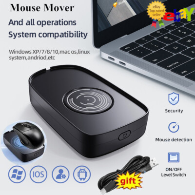 Mouse Mover Jiggler with Button Virtual Mouse Mover 5V 1A for Computer Awakening