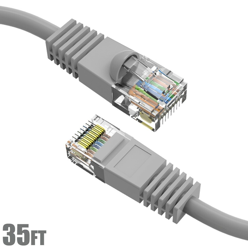 35Ft Cat.5E Molded Snagless Patch Cable Yellow 35Ft Cat.5E Molded Snagless Patch Cable Yellow