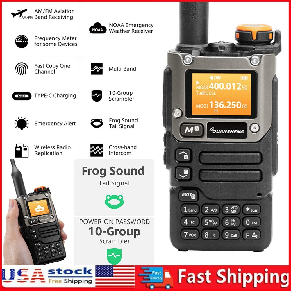 QUANSHENG walkie talkie de UV K5, radio de mano bidireccional, banda de