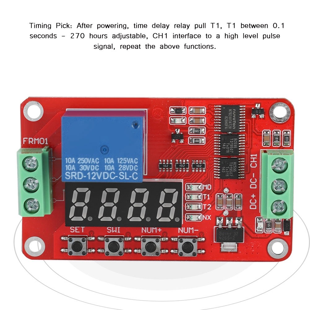 Multifunction DC 12V FRM01 Timer Module Relay Module Cycle Self-locking