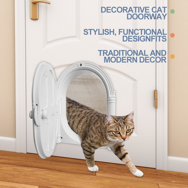 Cat Door for Wall Interior No-Flap Cat Door for Interior