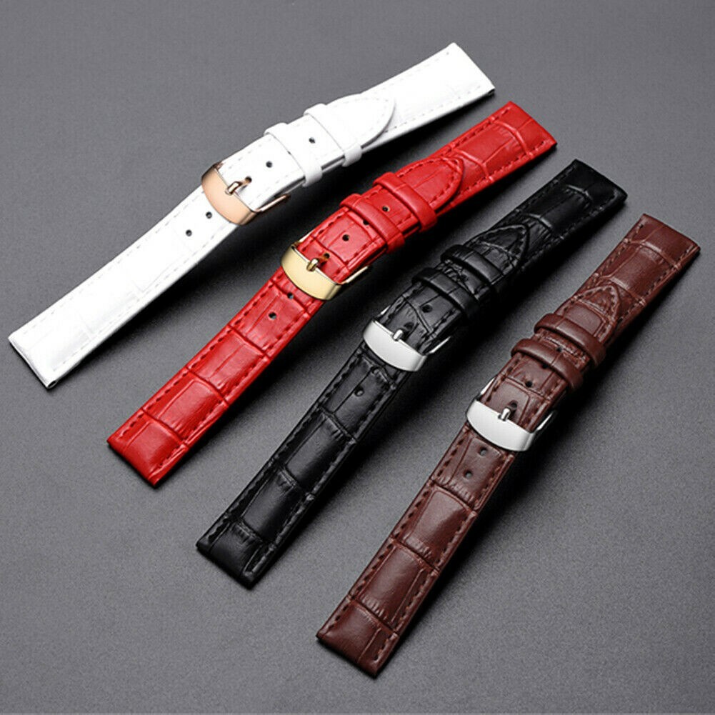 Herren Damen Original Lederarmband Armband Uhrenarmband Armbanduhr 12-22mm