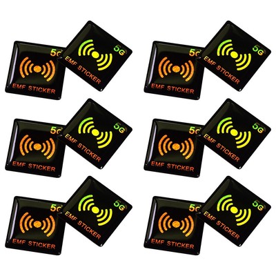 Non Magnetic Anti Radiation Stickers 12 Pack for Electronic Device Safety