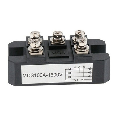 High Power Bridge Rectifier Module MDS100A 1600V 3 Phase Aluminum 5 Terminals