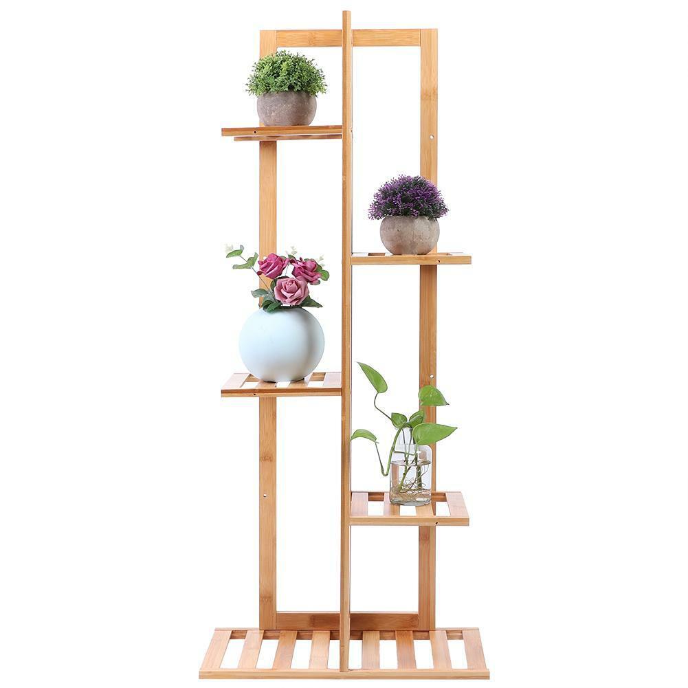 Pflanzentreppe Blumenbank Bambus Blumenständer Leiterregal
