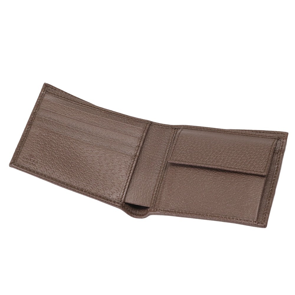 Pre-owned Gucci Wallet Men Bi-fold Ophidia Gg Coin Wallet Canvas 597609 96iwt 8745 Beige