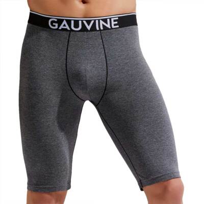 Gauvine Cotton Classic Long Boxer Brief 3016 Dark Gray Malange