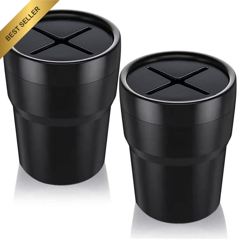 Cup Holder Glove Box Car Mini Trash Bin Car Trash Can Auto Holder Cap Mounts 2 P