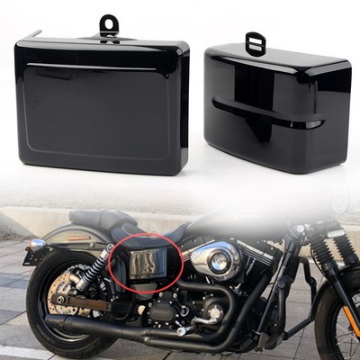 Fit Harley Dyna Fat Street Bob Super Glide 2006-2017 Battery Side Covers Black
