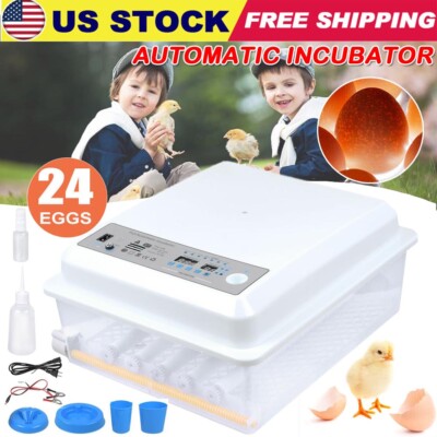 Incubators for Hatching Eggs 24 Egg Incubator Automatic Egg Turning Chicken Duck
