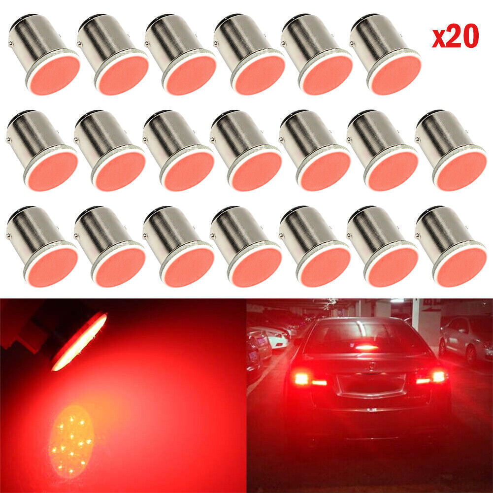 20PCS Red 1157 BAY15D COB 12LED Brake Tail Turn Light Auto car Signal Lamp