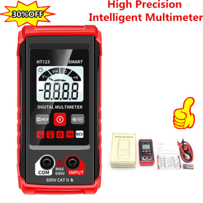 HT123 Digital Multimeter Smart Voltmeter Ohmmeter ACDC Meter Tester-US