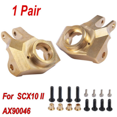 2 x Brass Front Steering Knuckle for 1/10 RC Axial SCX10 II 90046 Car Crawler