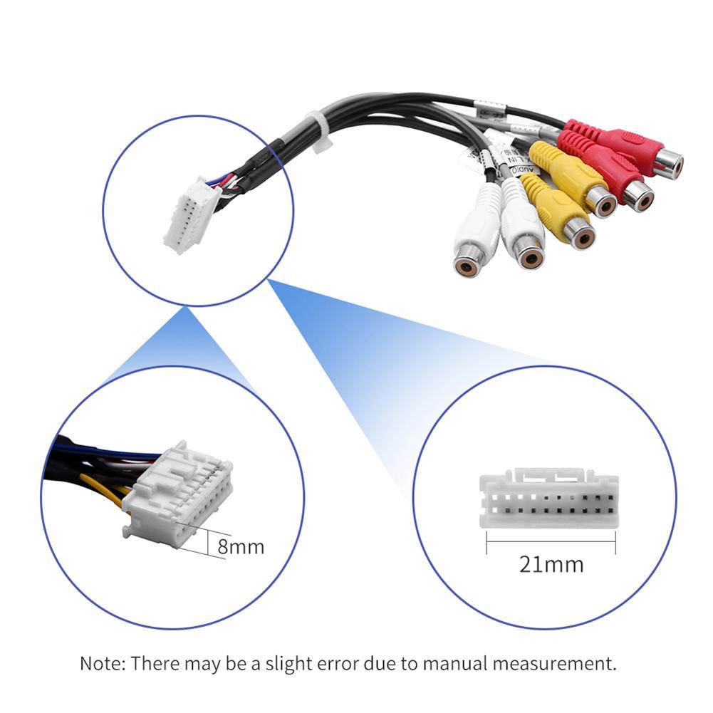 Plug 20Pin 6 RCA Female to x 3.5mm Car Radio Adapter Cable Wiring