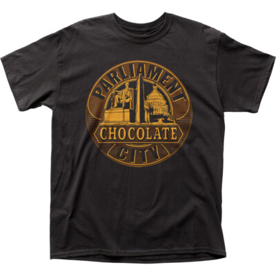 Parliament Chocolate City T Shirt Mens Licensed Rock N Roll Band Retro Tee Black