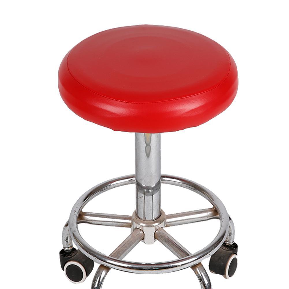 Elastic PU Leather Round Stool Chair Cover Waterproof Pump Chair Protector