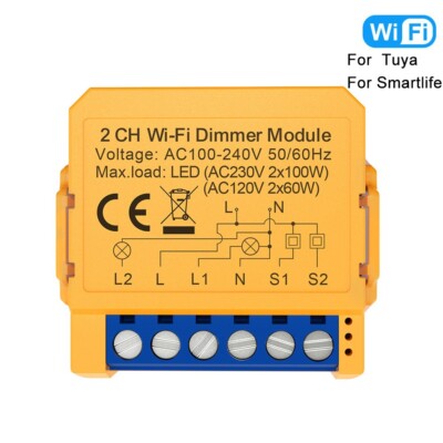 For Tuya WiFi Smart Dimmer Light Switch Module 12 Gang Control via APP