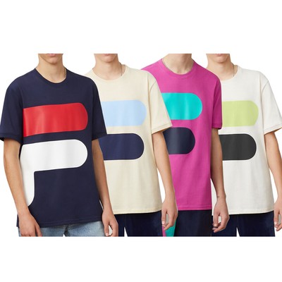 

Мужская футболка Fila Alvan Jersey F Logo Спортивная рубашка с коротким рукавом и круглым вырезом, LM911348