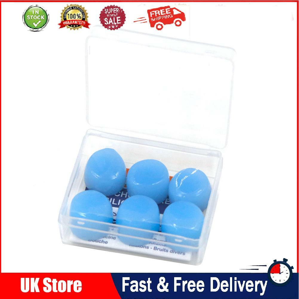 Soft Swimming Earplugs Water Waterproof Silicone Diving Supplies (Blue)