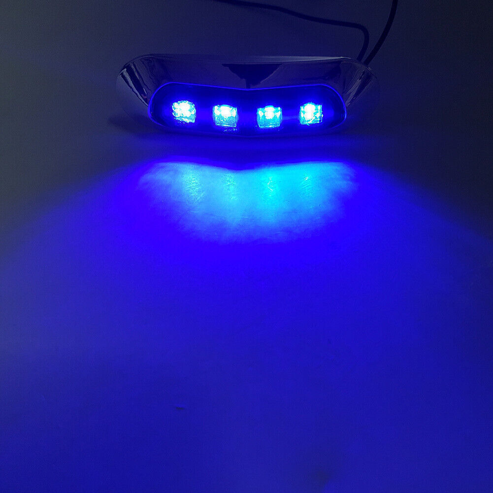 1PCS 4 LED Side Clearance Marker Light For Truck Trailer Pickup 12V 24V Blue
