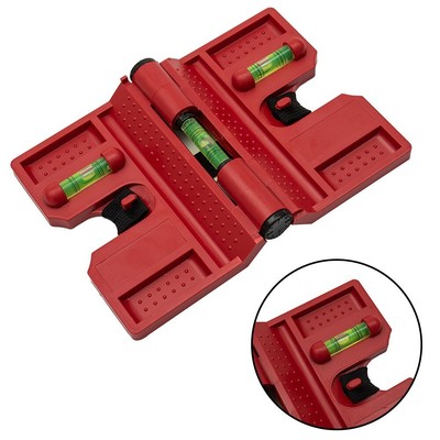 Horizontal Fence Level Meter Post Magnetic Pipe Red With Straps 3 Vials