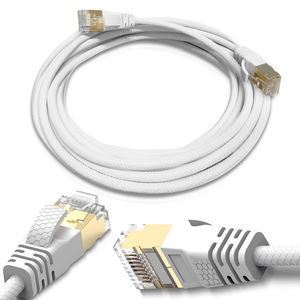 CAT8 Netzwerkkabel Patchkabel 2 - 15m Internet Kabel DSL Ethernet LAN Netzwerk