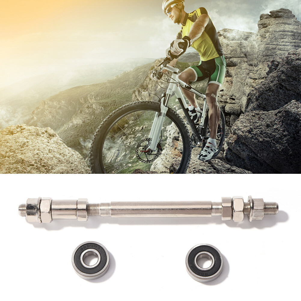 Bike Front Rear Wheel Hub Axle with 2 Bearings Bicycle Spindle Shift Shaft Lever