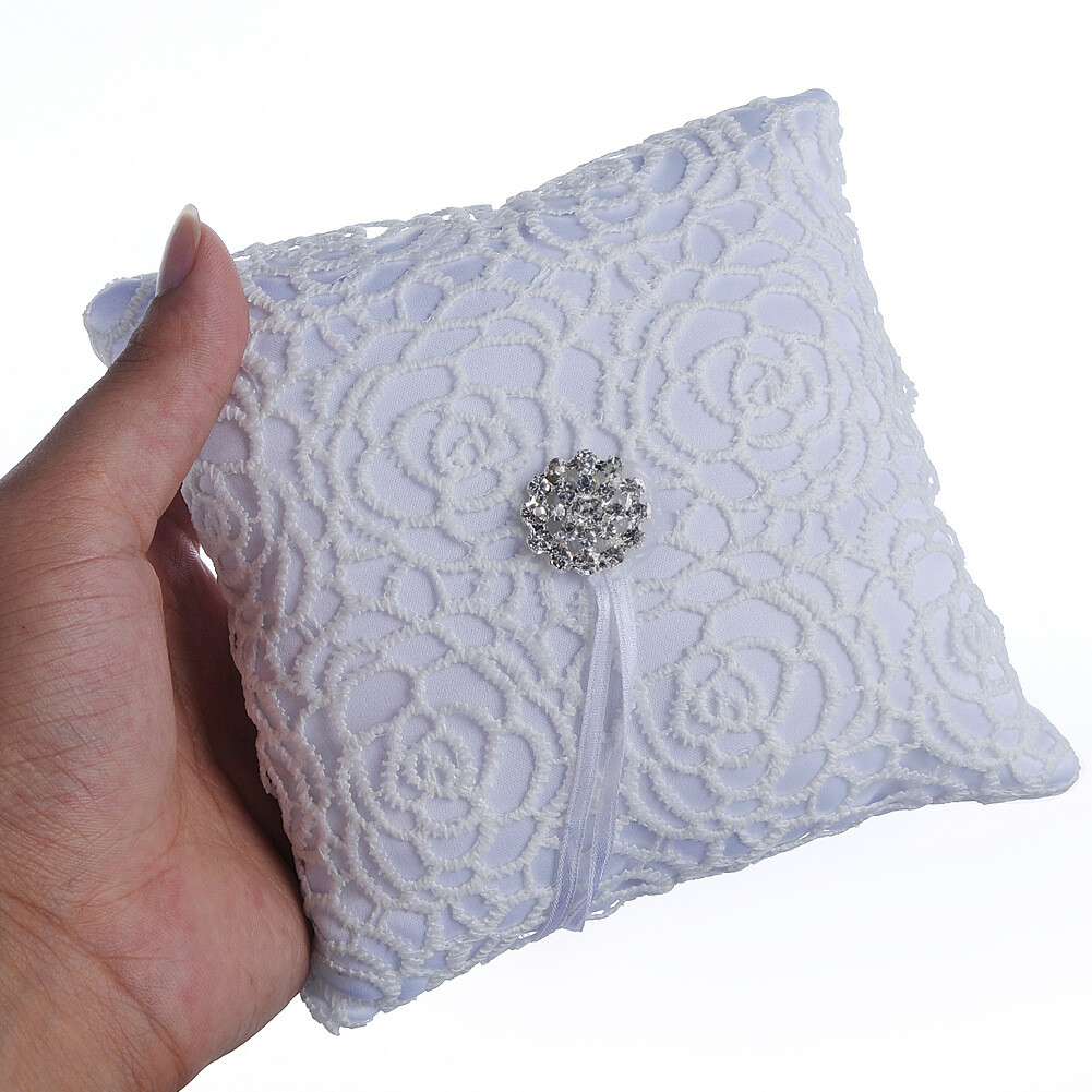 Romantic Ring Pillow Cushion Bridal Wedding Ceremony Pocket Ring